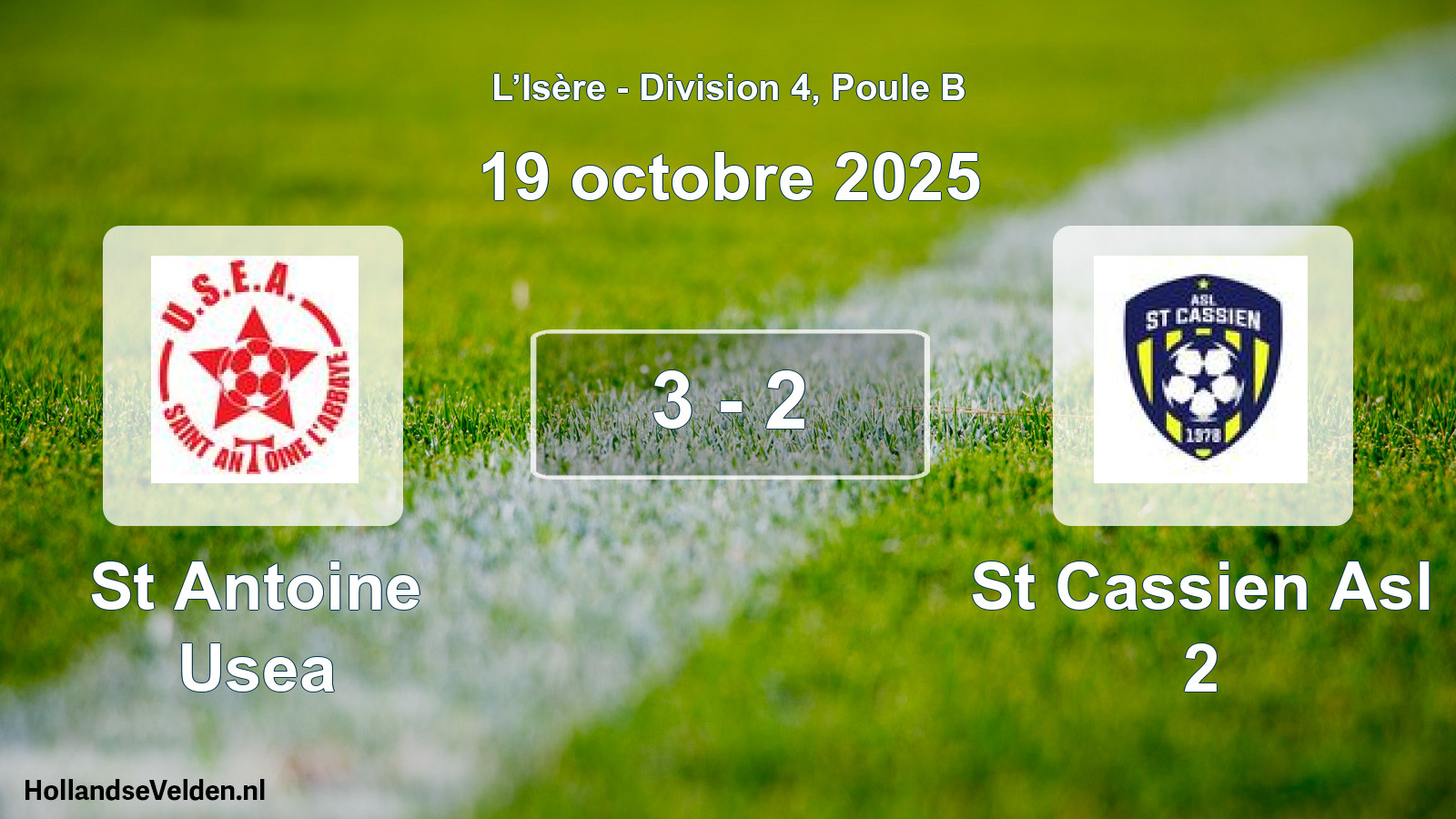 Gespeelde wedstrijd: St Antoine Usea - St Cassien Asl 2 3 - 2 (19 oktober 2025)