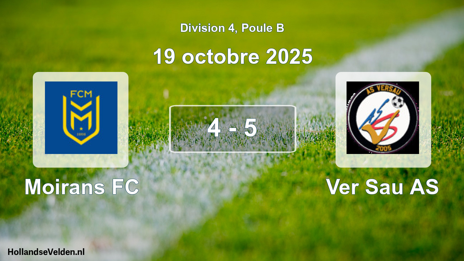 Gespeelde wedstrijd: Moirans FC - Ver Sau AS 4 - 5 (19 oktober 2025)