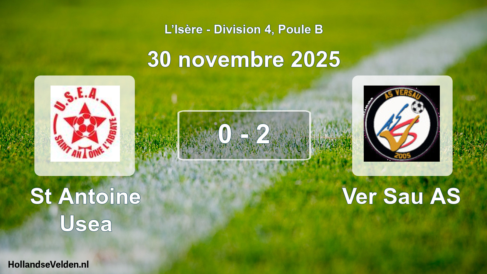 Match joué: St Antoine Usea - Ver Sau AS 0 - 2 (30 novembre 2025)