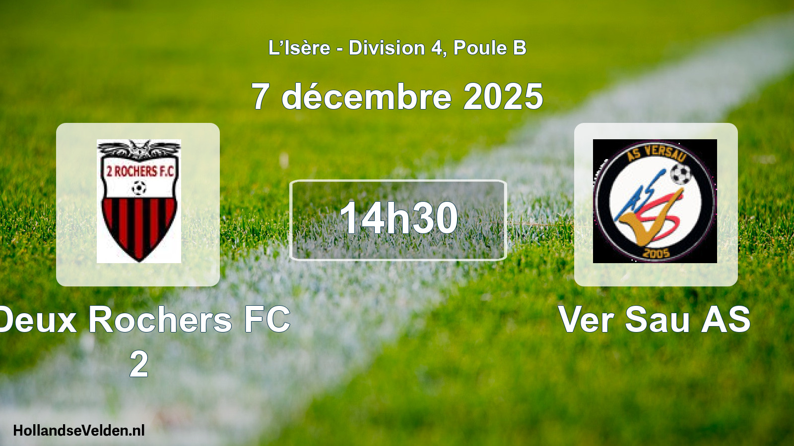Geplande wedstrijd: Deux Rochers FC 2 - Ver Sau AS (7 december 2025)