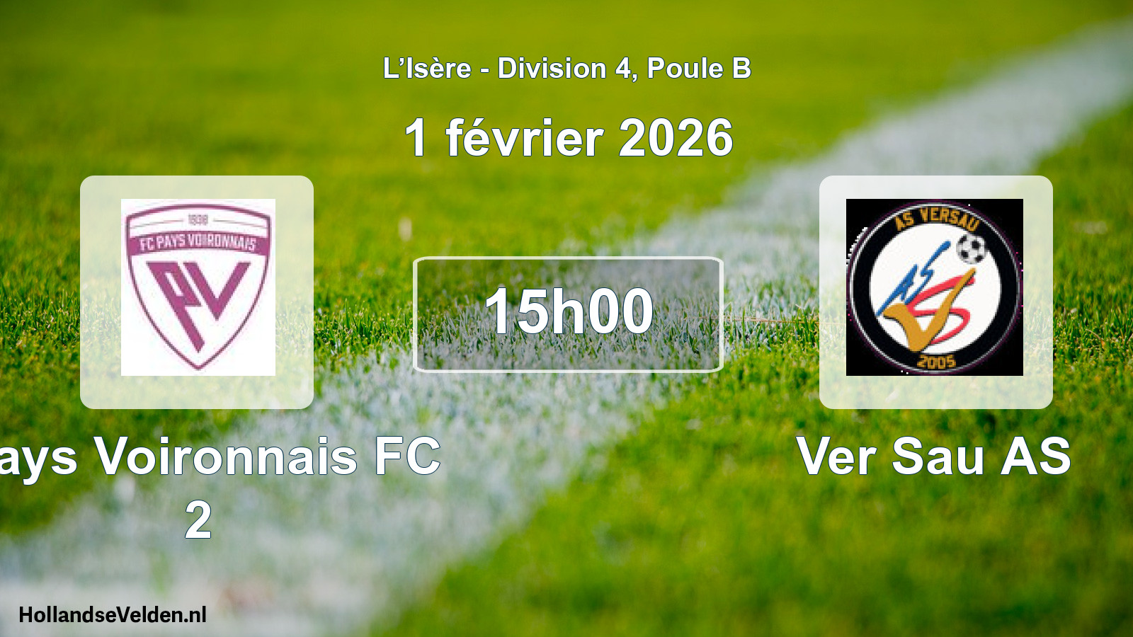 Geplande wedstrijd: Pays Voironnais FC 2 - Ver Sau AS (1 februari 2026)