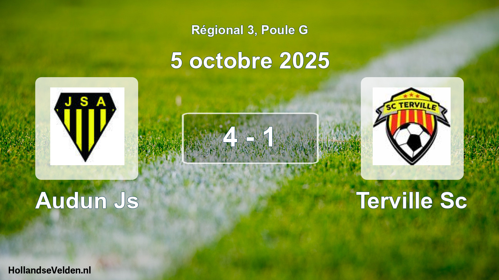 Gespeelde wedstrijd: Audun Js - Terville Sc 4 - 1 (5 octobre 2025)