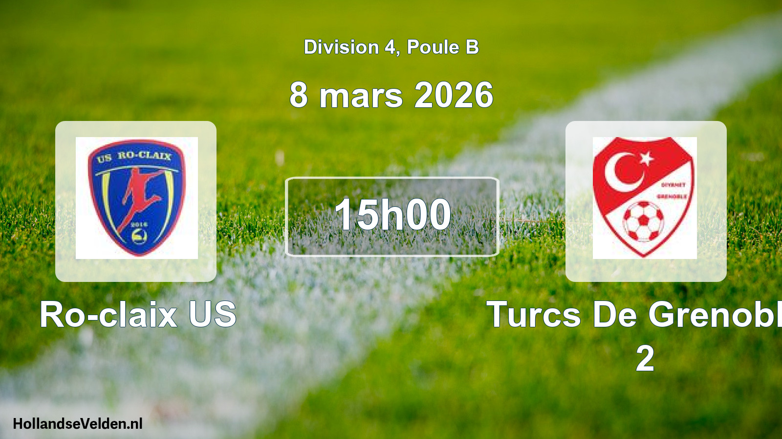 Scheduled Match: Ro-claix US - Turcs De Grenoble 2 (8 March 2026)