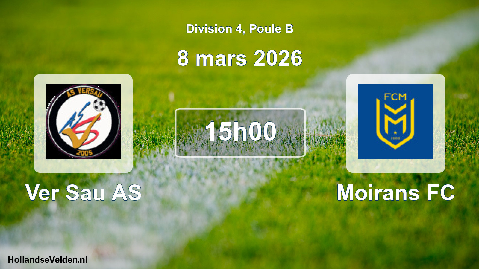 Geplande wedstrijd: Ver Sau AS - Moirans FC (8 maart 2026)