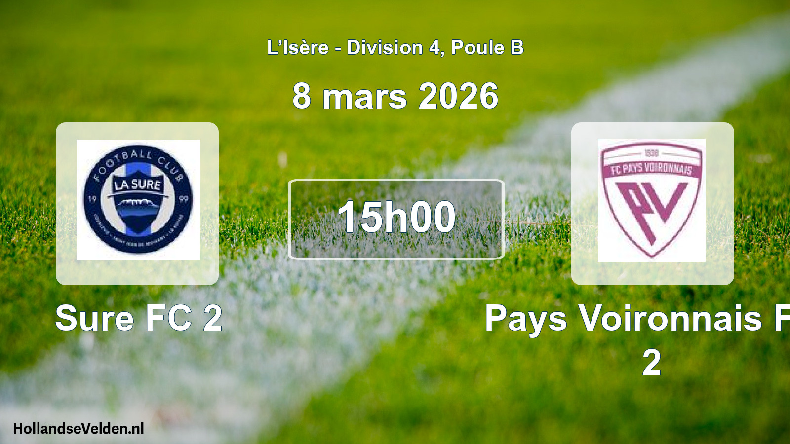 Geplande wedstrijd: Sure FC 2 - Pays Voironnais FC 2 (8 maart 2026)