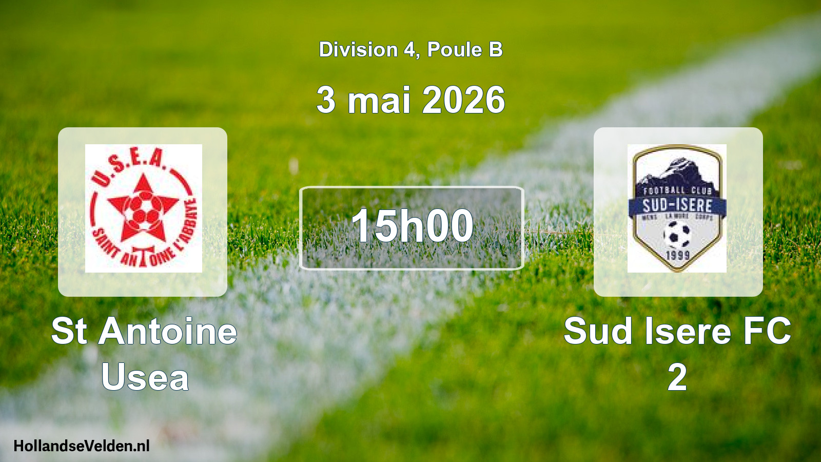 Scheduled Match: St Antoine Usea - Sud Isere FC 2 (3 May 2026)