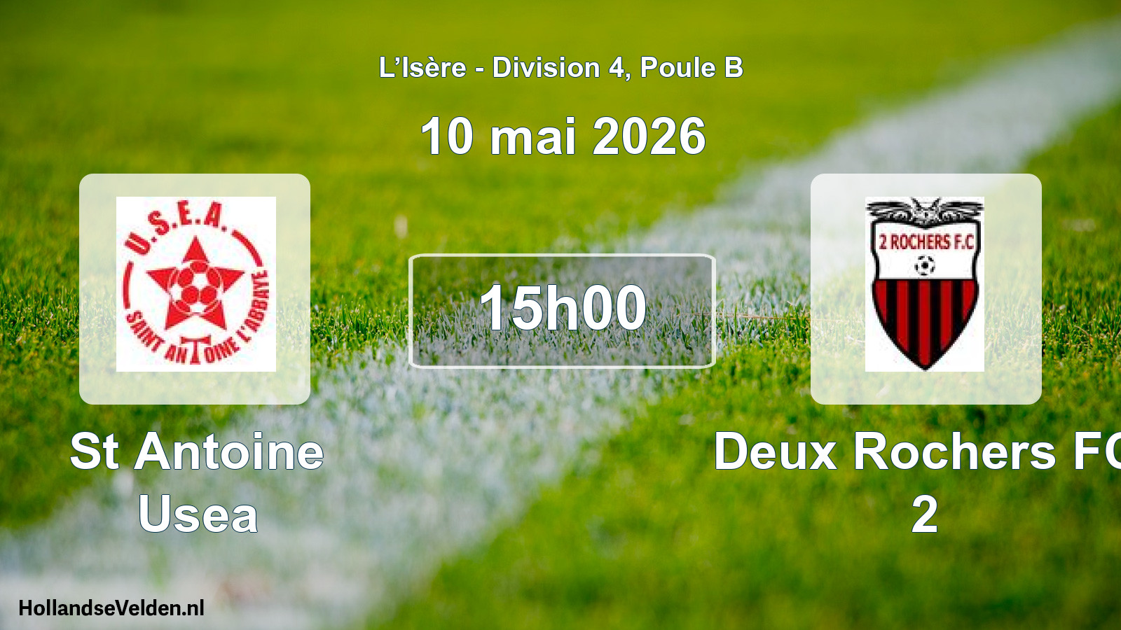 Match programmé: St Antoine Usea - Deux Rochers FC 2 (10 mai 2026)