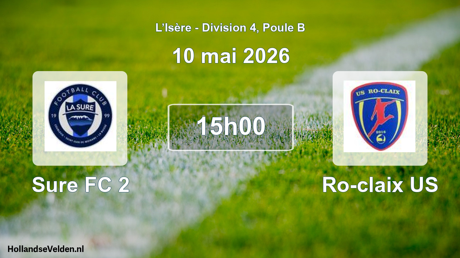 Match programmé: Sure FC 2 - Ro-claix US (10 mai 2026)
