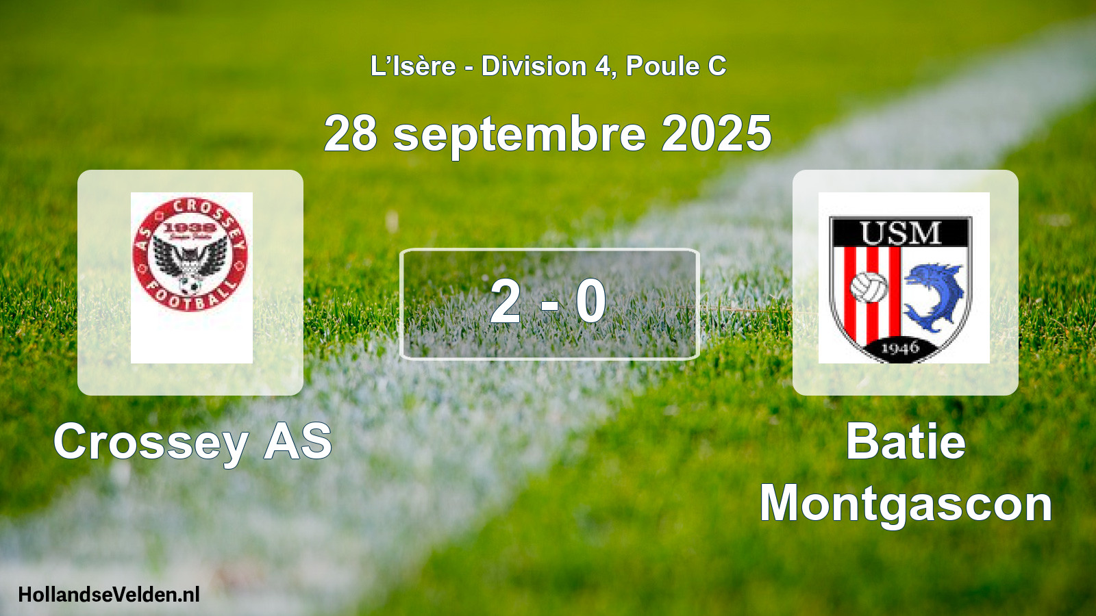 Gespeelde wedstrijd: Crossey AS - Batie Montgascon 2 - 0 (28 september 2025)