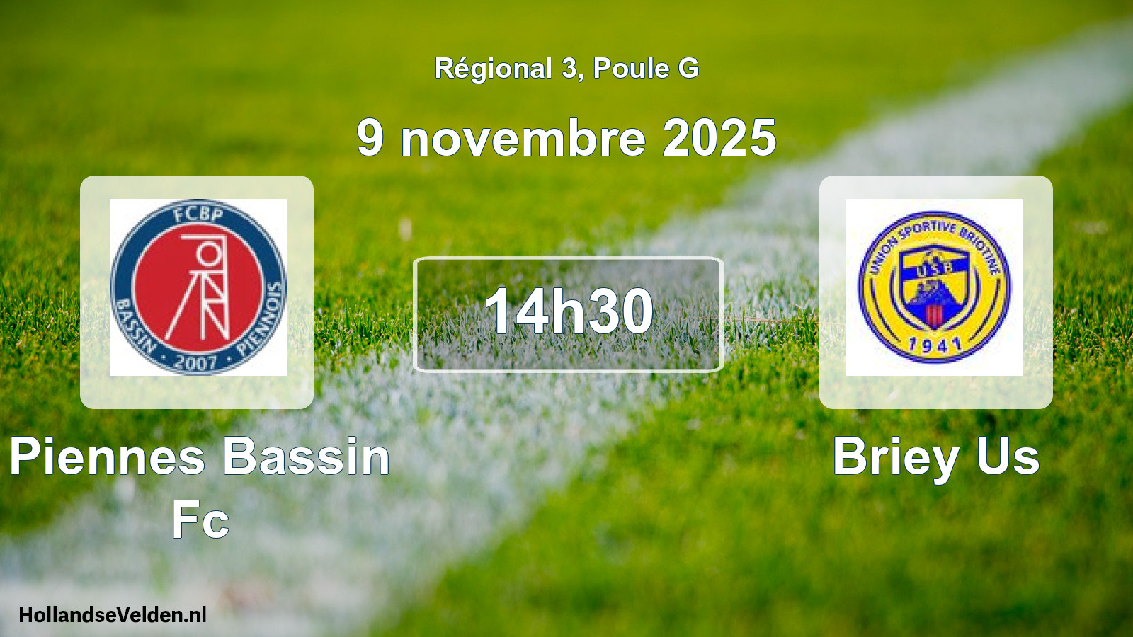 Geplande wedstrijd: Piennes Bassin Fc - Briey Us (9 november 2025)