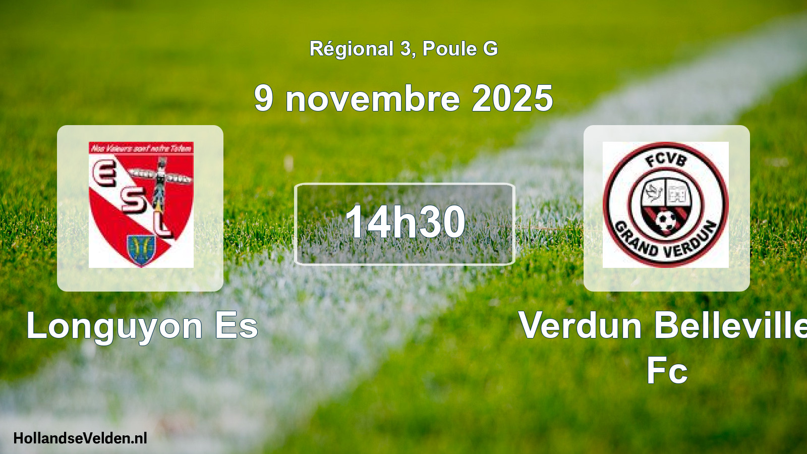 Geplande wedstrijd: Longuyon Es - Verdun Belleville Fc (9 november 2025)