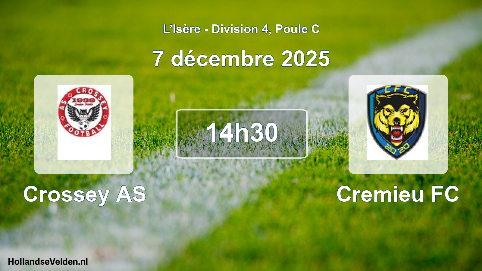 Geplande wedstrijd: Crossey AS - Cremieu FC (7 december 2025)