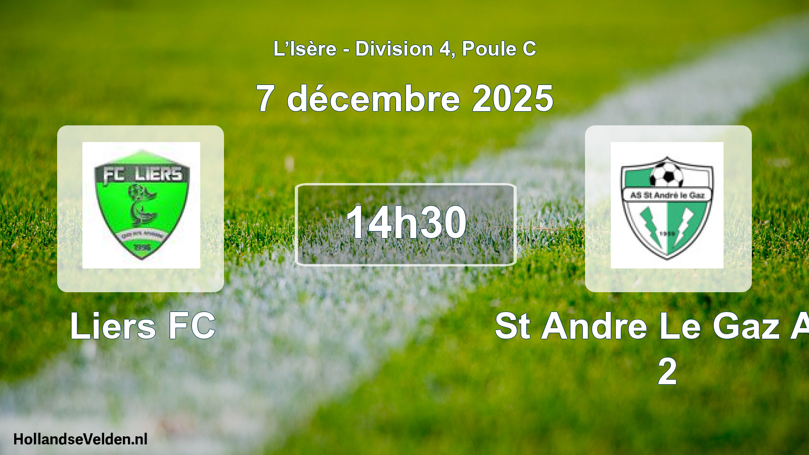 Geplande wedstrijd: Liers FC - St Andre Le Gaz AS 2 (7 december 2025)