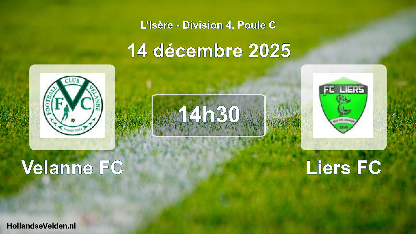 Geplande wedstrijd: Velanne FC - Liers FC (14 december 2025)