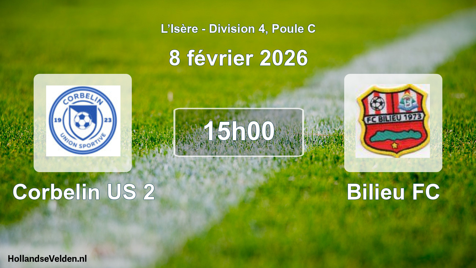 Scheduled Match: Corbelin US 2 - Bilieu FC (8 February 2026)