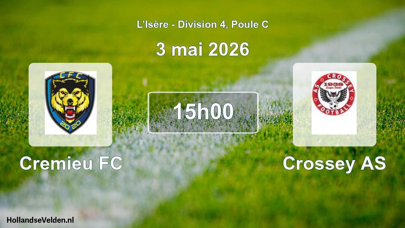 Geplande wedstrijd: Cremieu FC - Crossey AS (3 mei 2026)
