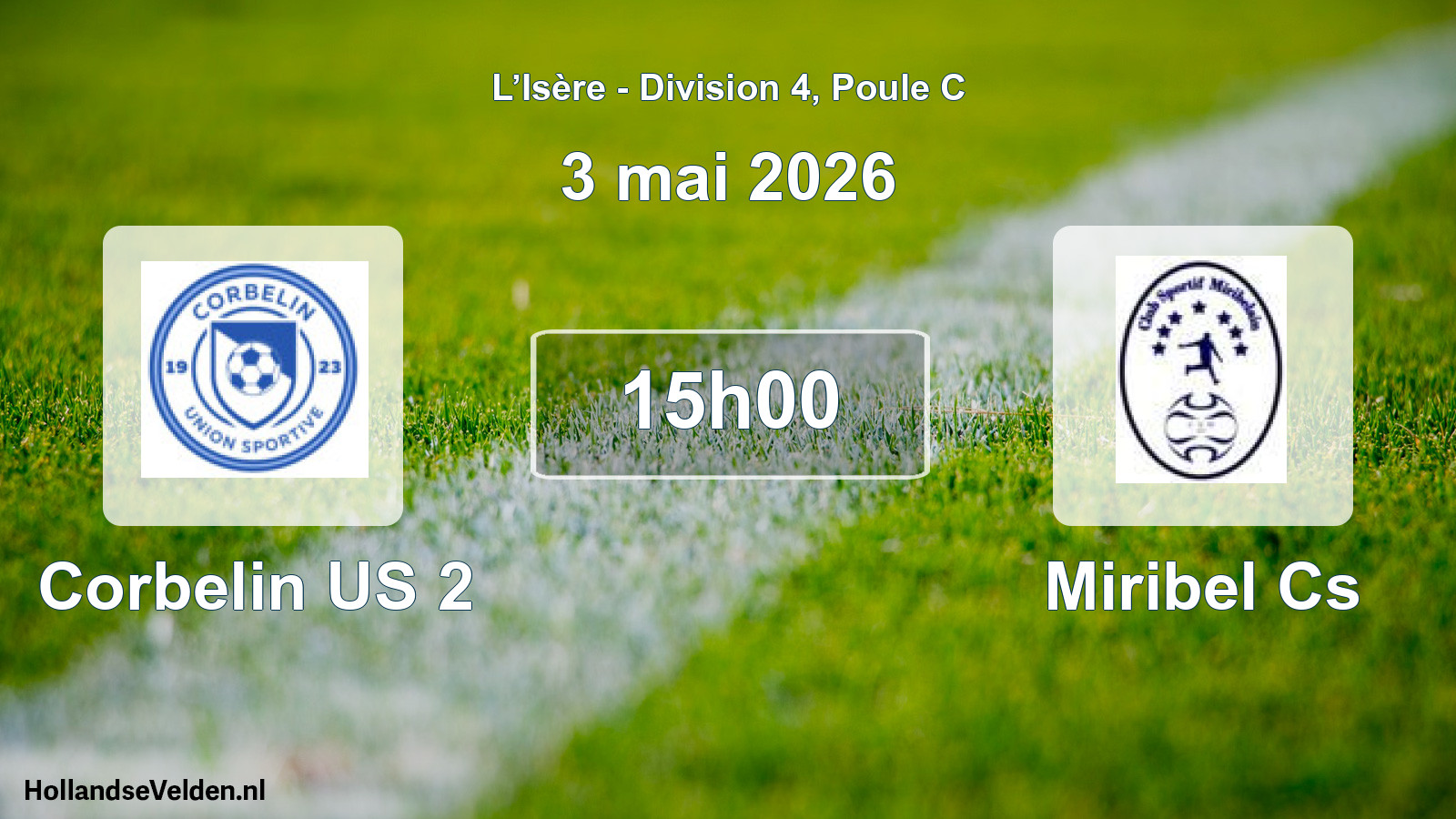 Scheduled Match: Corbelin US 2 - Miribel Cs (3 May 2026)