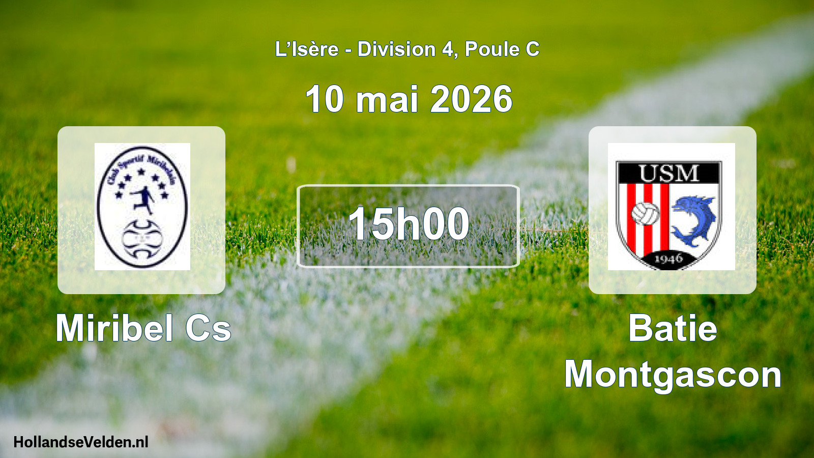 Scheduled Match: Miribel Cs - Batie Montgascon (10 May 2026)