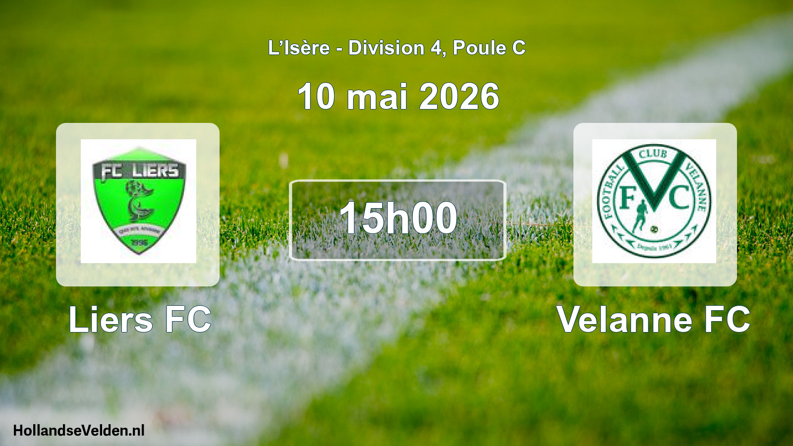 Geplande wedstrijd: Liers FC - Velanne FC (10 mei 2026)