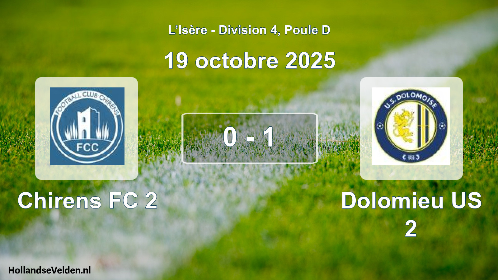Total number of matches played: Chirens FC 2 - Dolomieu US 2 0 - 1 (19 October 2025)