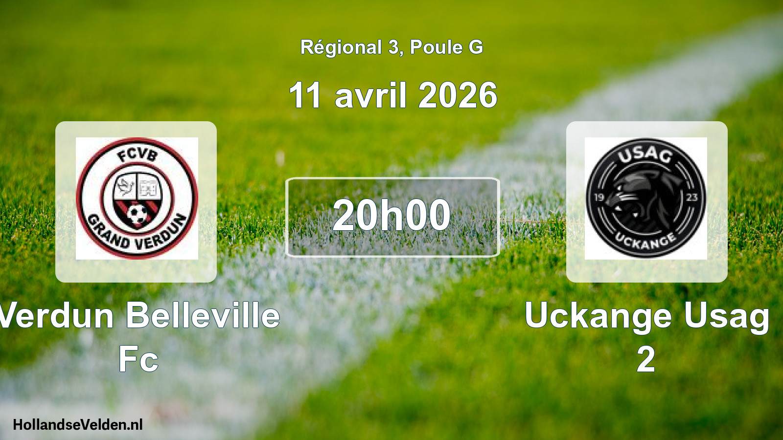 Geplande wedstrijd: Verdun Belleville Fc - Uckange Usag 2 (11 avril 2026)