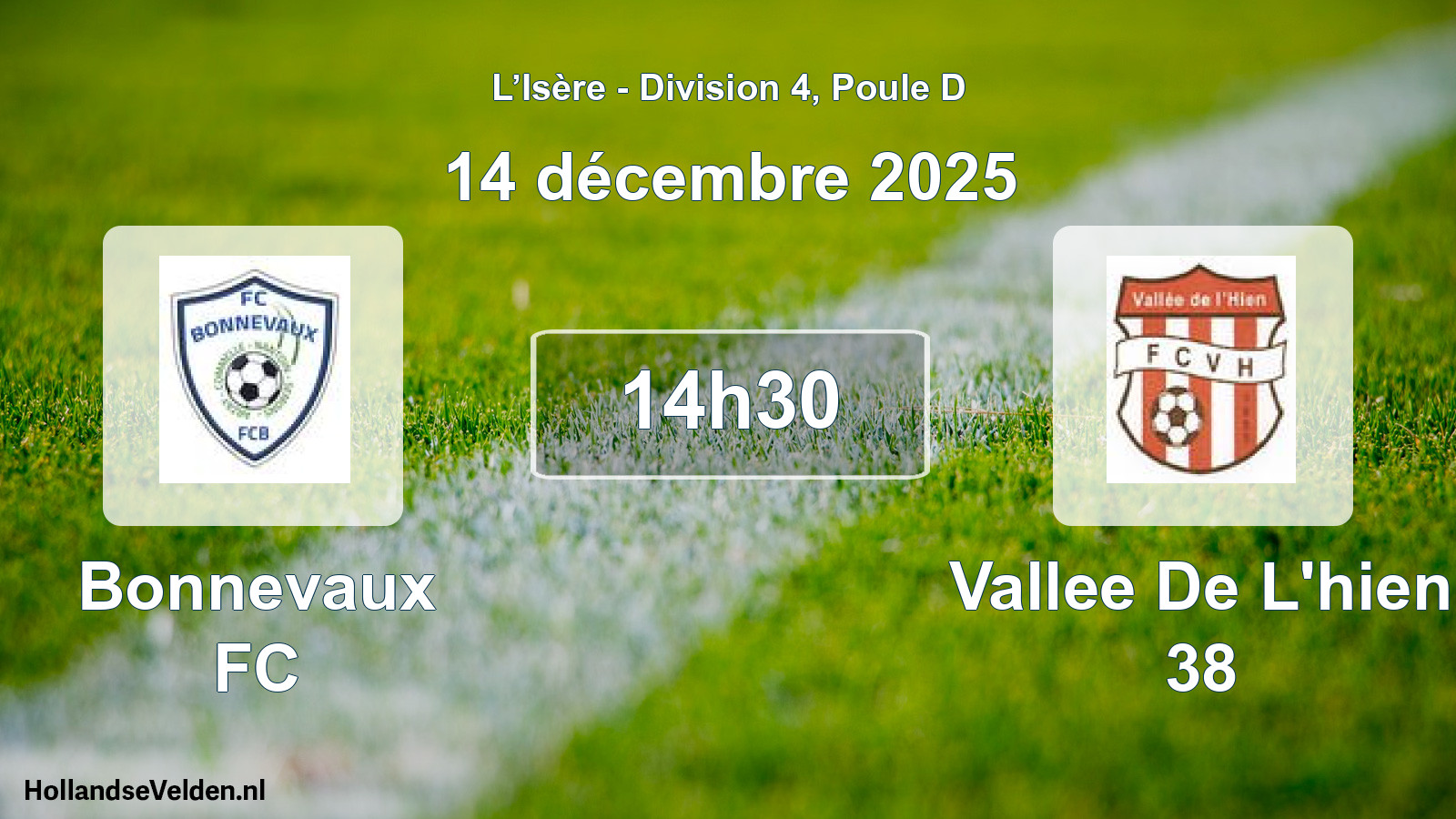 Scheduled Match: Bonnevaux FC - Vallee De L'hien 38 (14 December 2025)