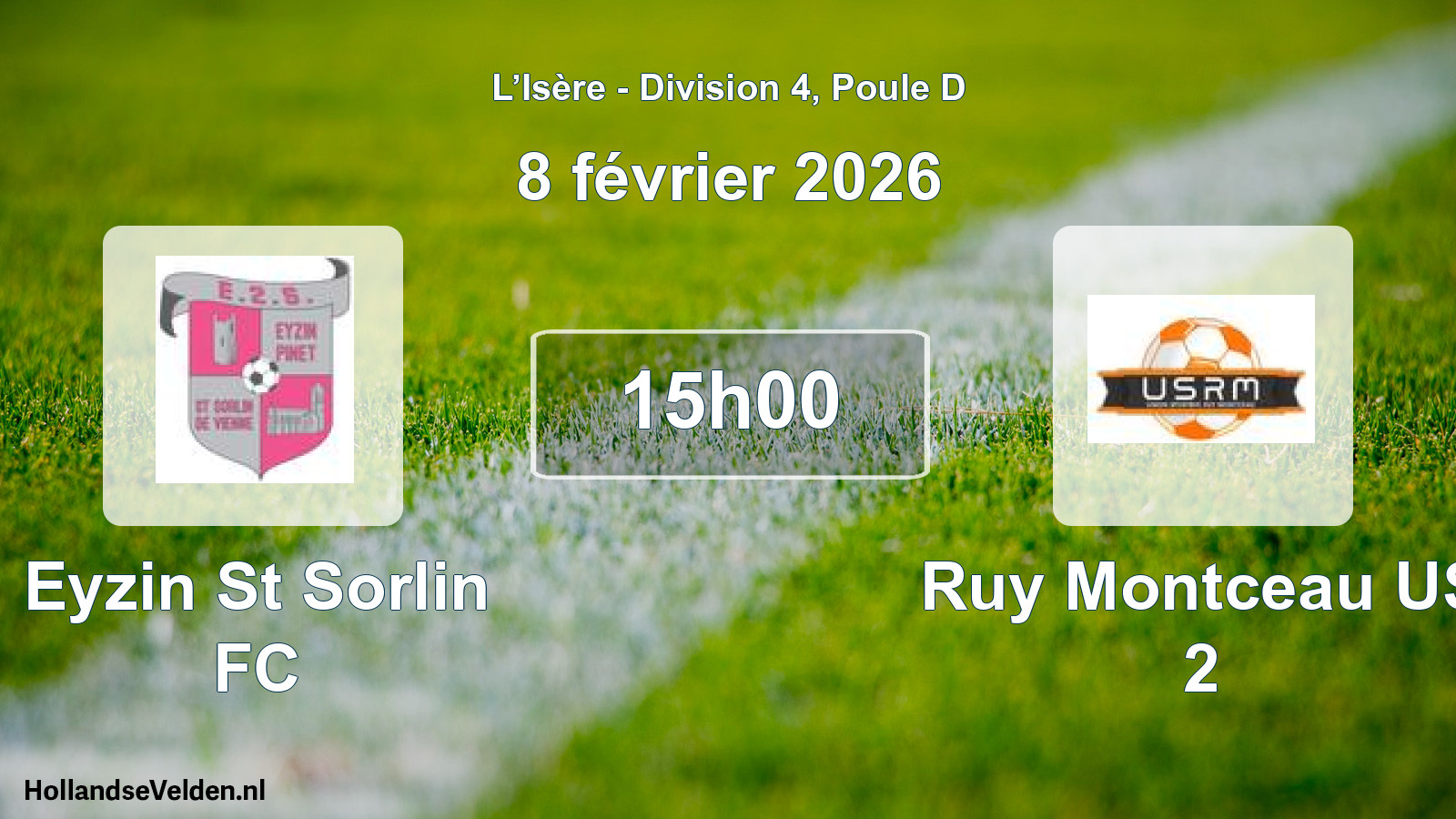 Scheduled Match: Eyzin St Sorlin FC - Ruy Montceau US 2 (8 February 2026)
