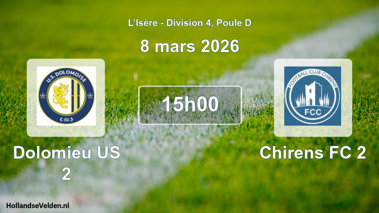 Scheduled Match: Dolomieu US 2 - Chirens FC 2 (8 March 2026)