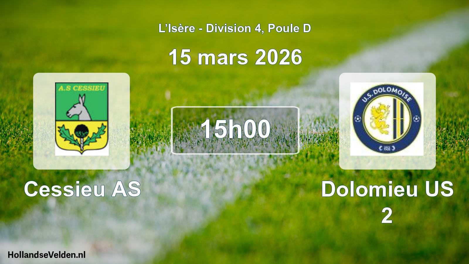 Scheduled Match: Cessieu AS - Dolomieu US 2 (15 March 2026)