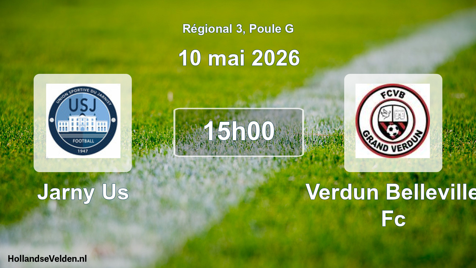 Geplande wedstrijd: Jarny Us - Verdun Belleville Fc (10 mai 2026)