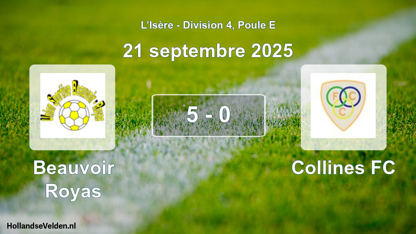 Match joué: Beauvoir Royas - Collines FC 5 - 0 (21 septembre 2025)