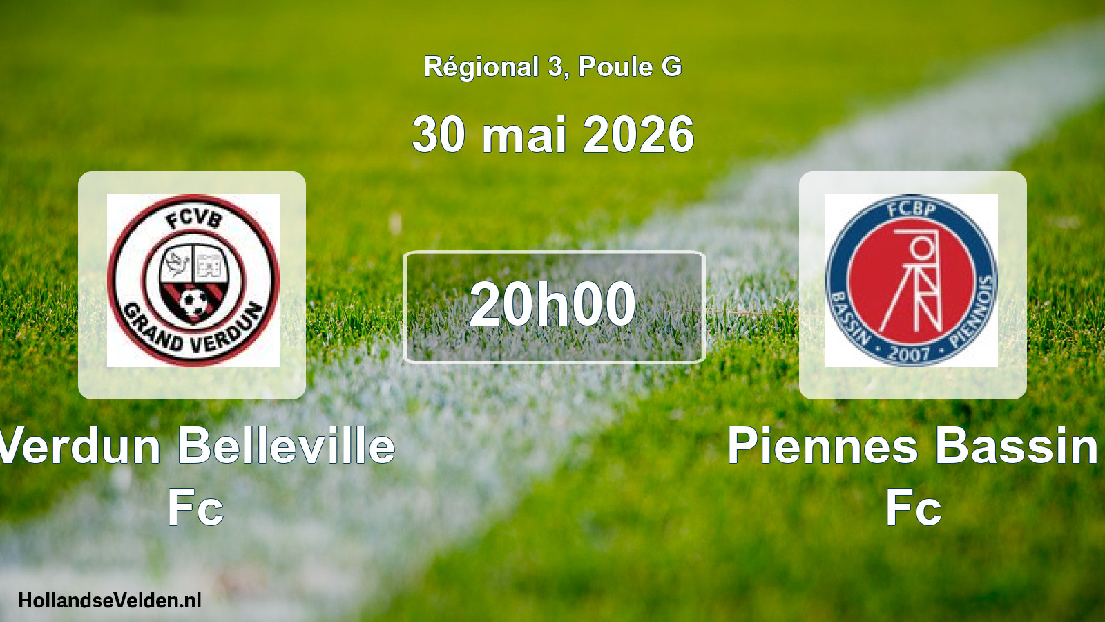 Geplande wedstrijd: Verdun Belleville Fc - Piennes Bassin Fc (30 mai 2026)