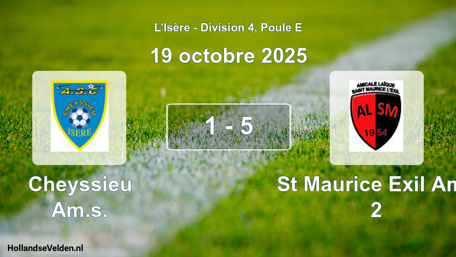 Gespeelde wedstrijd: Cheyssieu Am.s. - St Maurice Exil Am.l 2 1 - 5 (19 oktober 2025)