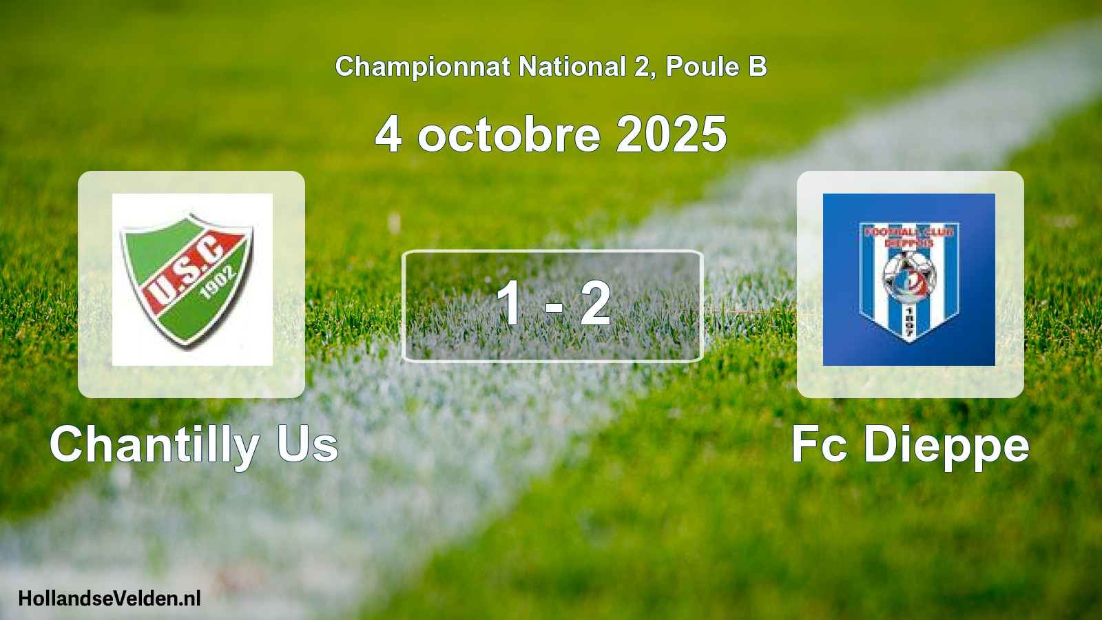 Gespeelde wedstrijd: Chantilly Us - Fc Dieppe 1 - 2 (4 octobre 2025)