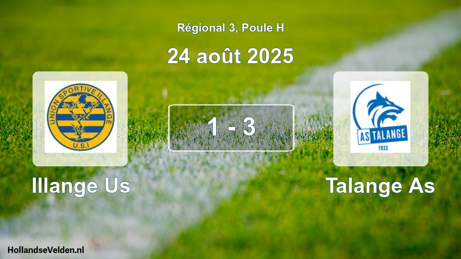 Gespeelde wedstrijd: Illange Us - Talange As 1 - 3 (24 août 2025)