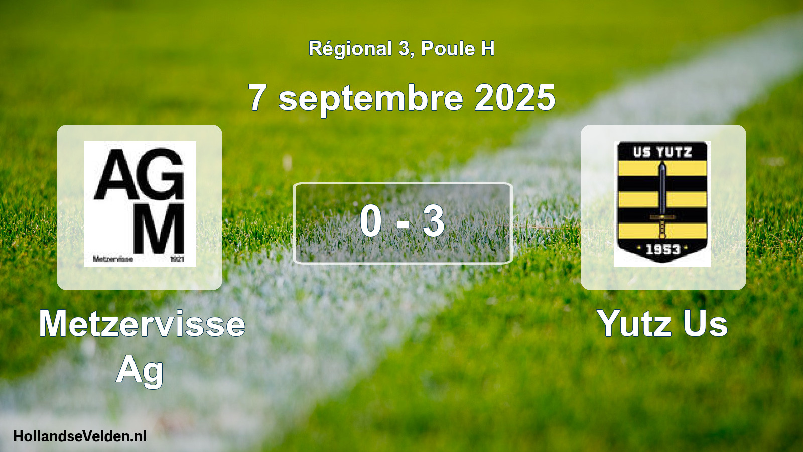 Total number of matches played: Metzervisse Ag - Yutz Us 0 - 3 (7 September 2025)