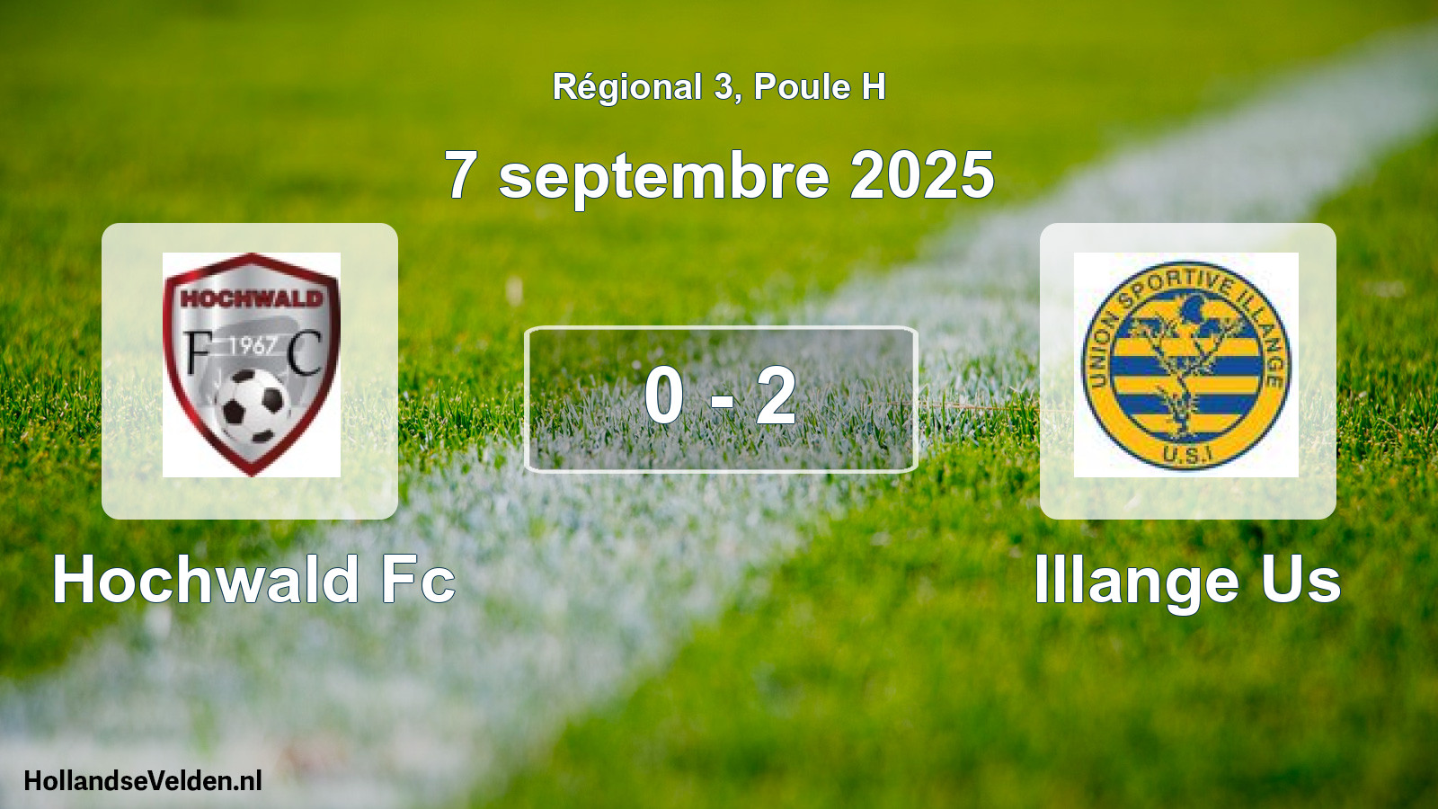 Gespeelde wedstrijd: Hochwald Fc - Illange Us 0 - 2 (7 septembre 2025)