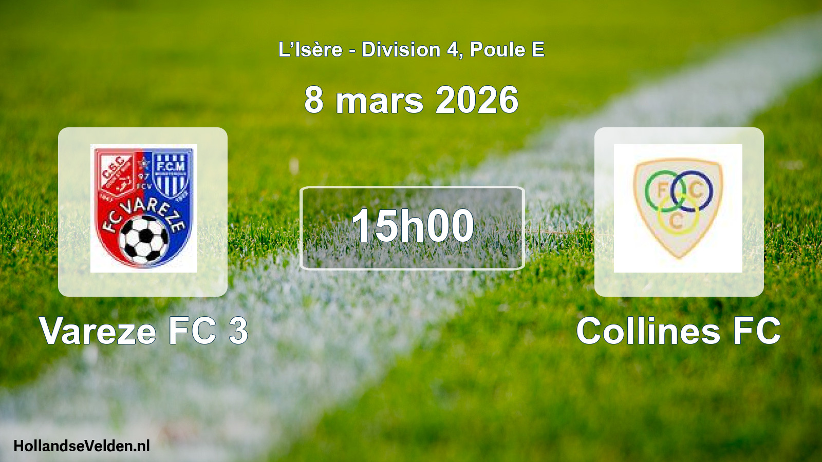 Geplande wedstrijd: Vareze FC 3 - Collines FC (8 maart 2026)
