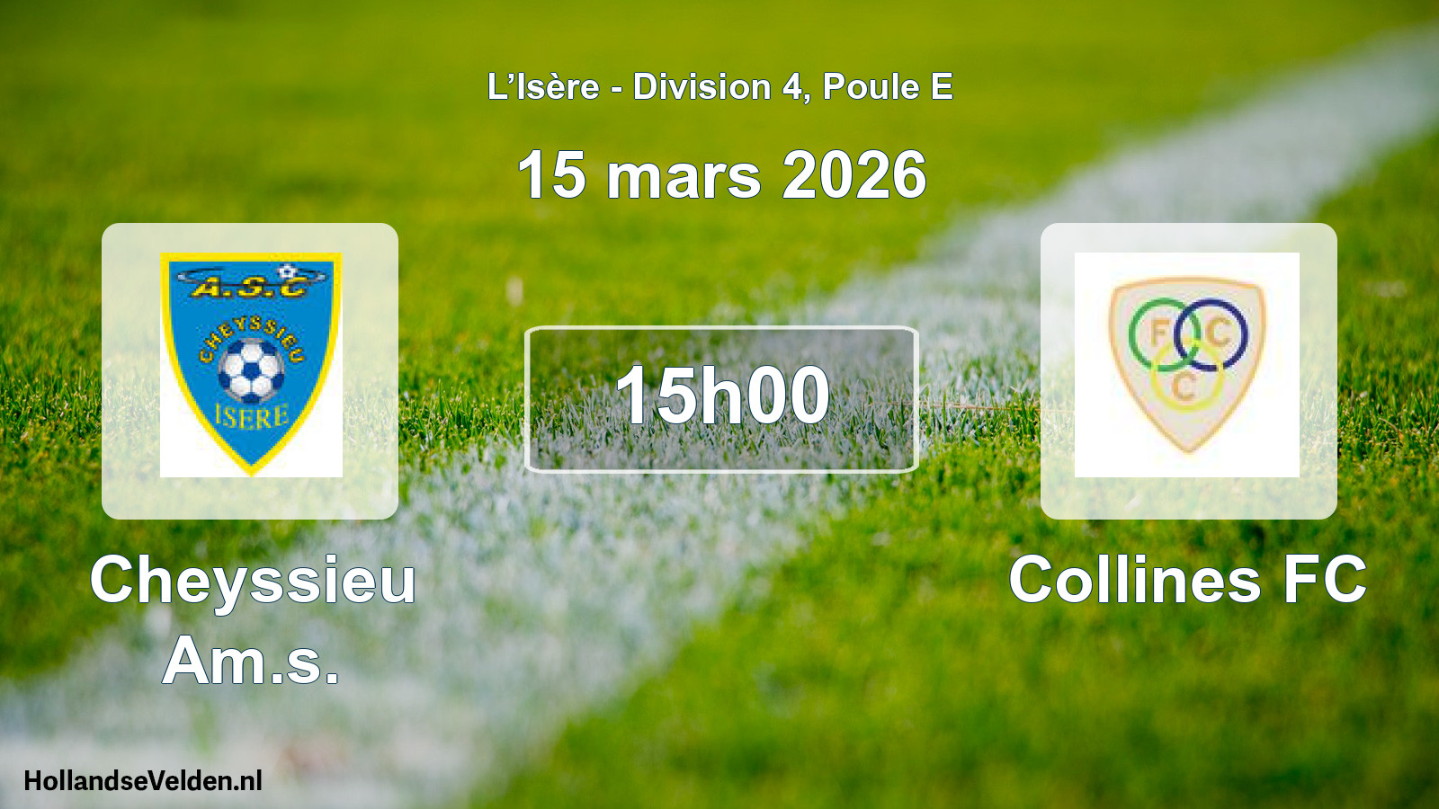 Geplande wedstrijd: Cheyssieu Am.s. - Collines FC (15 maart 2026)