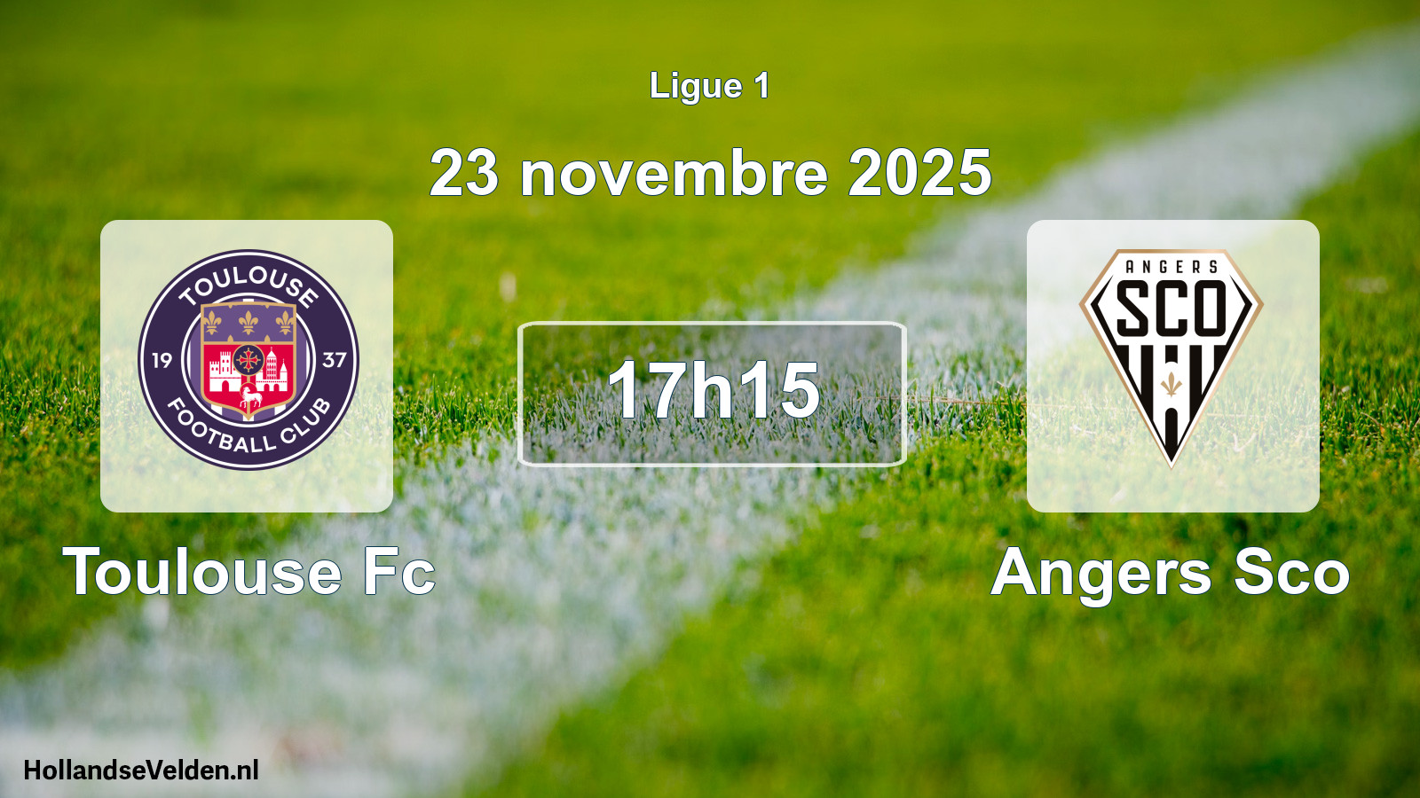 Geplande wedstrijd: Toulouse Fc - Angers Sco (23 november 2025)