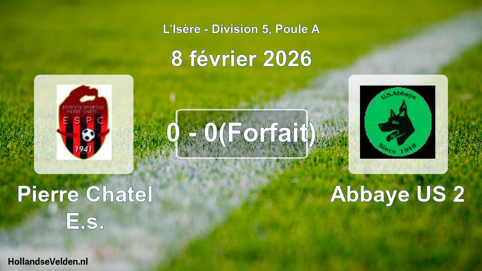Geplande wedstrijd: Pierre Chatel E.s. - Abbaye US 2 (8 februari 2026)