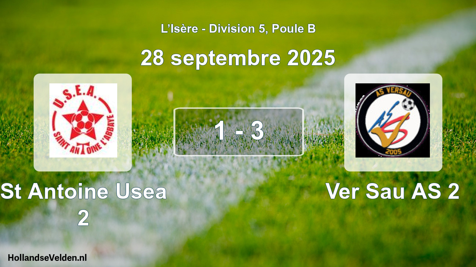 Match joué: St Antoine Usea 2 - Ver Sau AS 2 1 - 3 (28 septembre 2025)
