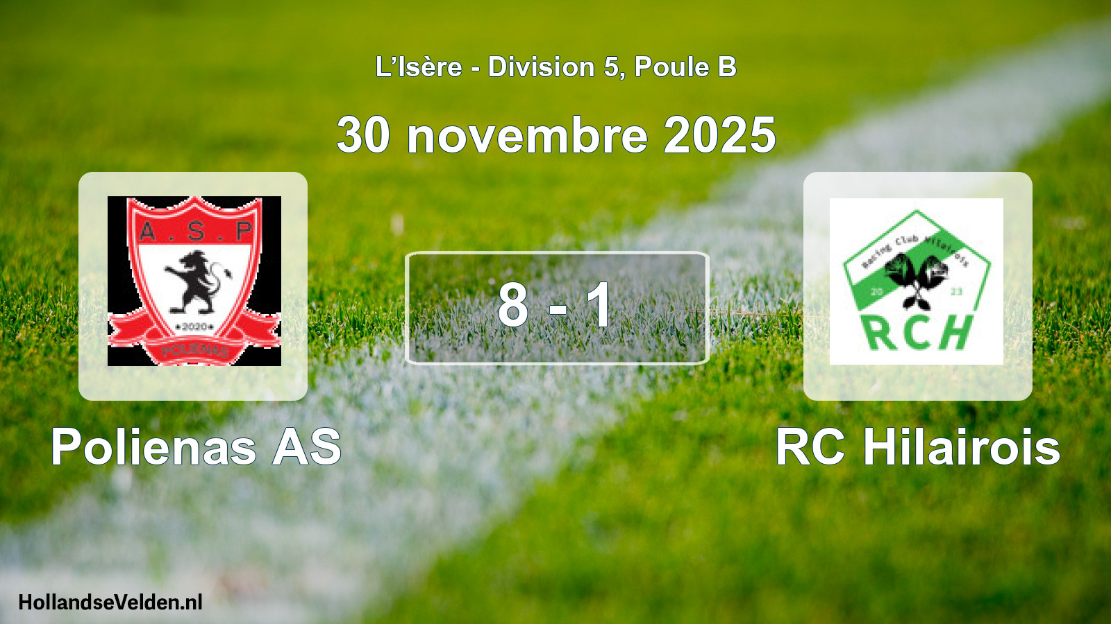 Gespeelde wedstrijd: Polienas AS - RC Hilairois 8 - 1 (30 november 2025)