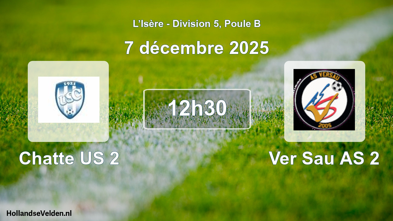 Geplande wedstrijd: Chatte US 2 - Ver Sau AS 2 (7 december 2025)