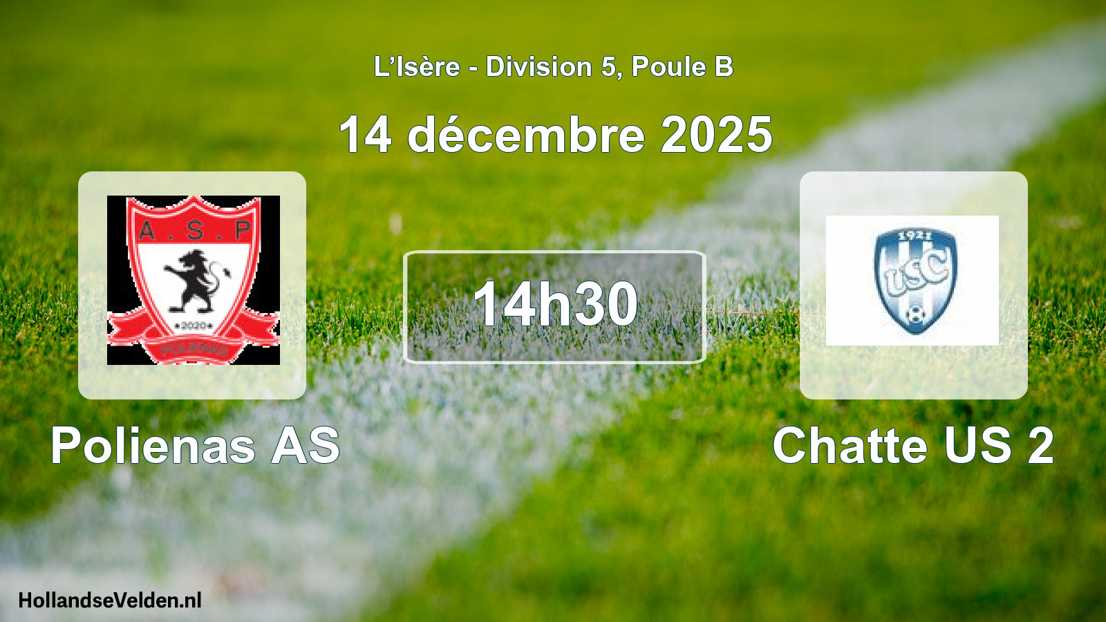 Geplande wedstrijd: Polienas AS - Chatte US 2 (14 december 2025)