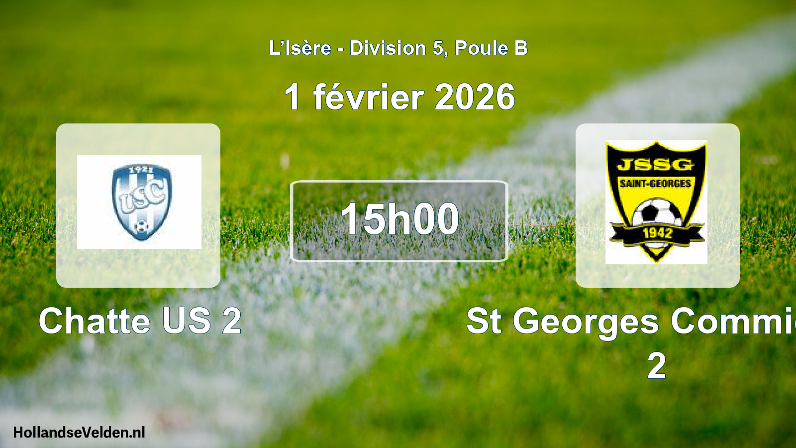 Match programmé: Chatte US 2 - St Georges Commiers 2 (1 février 2026)