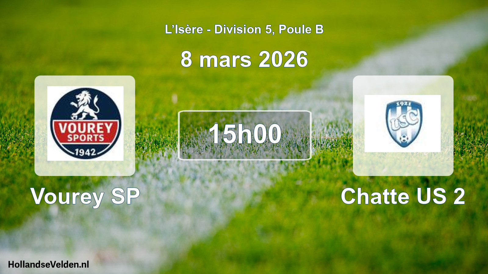 Geplande wedstrijd: Vourey SP - Chatte US 2 (8 maart 2026)