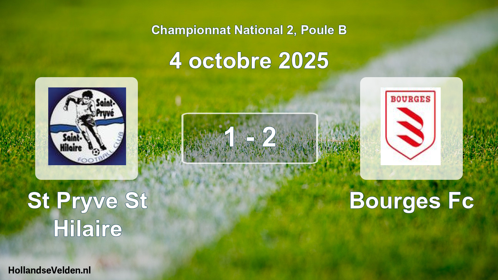 Total number of matches played: St Pryve St Hilaire - Bourges Fc 1 - 2 (4 October 2025)