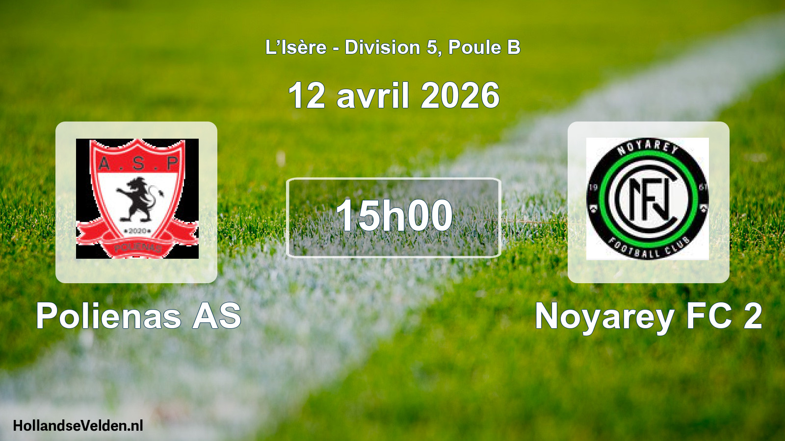 Geplande wedstrijd: Polienas AS - Noyarey FC 2 (12 april 2026)