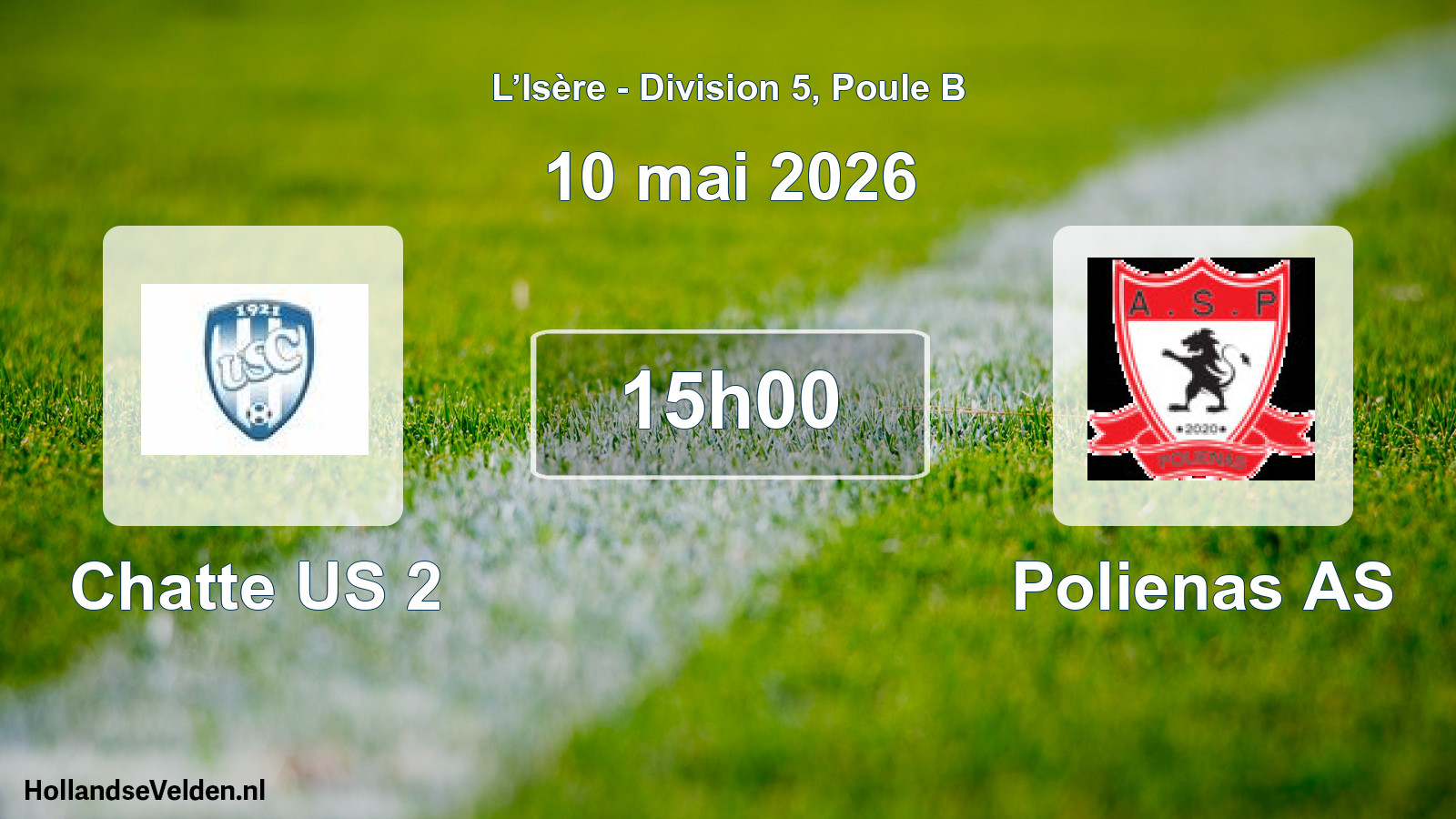 Geplande wedstrijd: Chatte US 2 - Polienas AS (10 mei 2026)